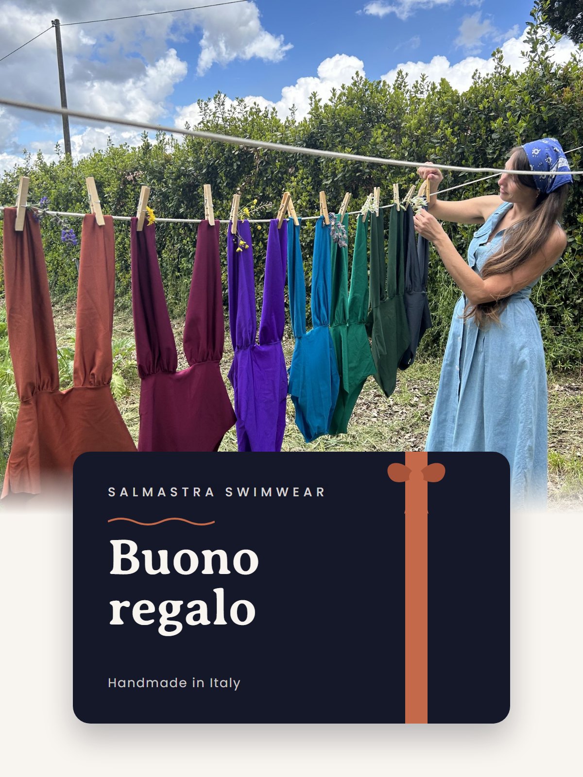 Buono regalo Salmastra Swimwear: costumi fatti a mano stesi al sole